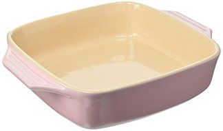 Le Creuset Stoneware Covered Square Casserole, 2 3/4 Quart, Hibiscus