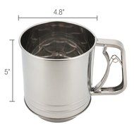 Cooking Classic Stainless Steel Flour Sifter,5 Cup,single Mesh Screen N2