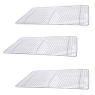 Set of 3 Large Pan Grates, Cooling Racks Chrome Plated, 18&quot; X 10&quot;