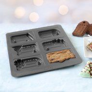 Sweet Creations 04727 6-Cup Nonstick Christmas Cookie Tags, Gray N3