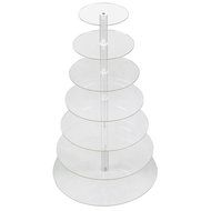 World Pride Round Cupcake / Dessert Tower Clear Acrylic Cake Stand (7-Tier)