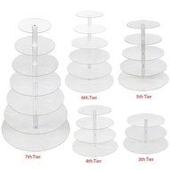 World Pride Round Cupcake / Dessert Tower Clear Acrylic Cake Stand (7-Tier) N3