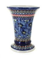 Polish Pottery Blue Art Small Vase