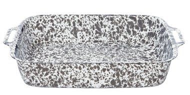 Enamelware Large Lasagna Pan - Black Marble N2