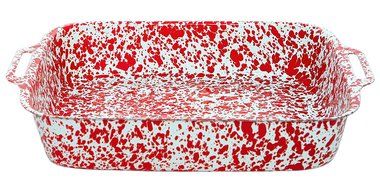 Enamelware Large Lasagna Pan - Black Marble N3