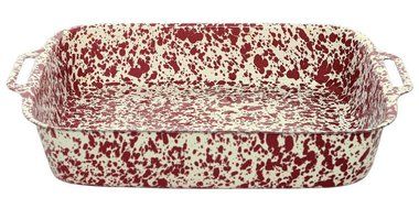 Enamelware Large Lasagna Pan - Black Marble N4