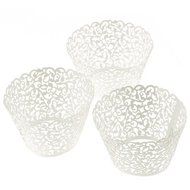 Elensan 100pcs Filigree Little Vine Lace Laser Cut Cupcake Wrapper Liner Baking Cup Muffin Case Trays Wedding...