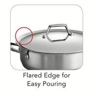 Tramontina Prima 5 Quart 18/10 Stainless Steel Tri-Ply Base Covered Casserole N5