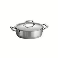 Tramontina Prima 5 Quart 18/10 Stainless Steel Tri-Ply Base Covered Casserole N7