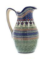Polish Pottery Aztec Flower Pitcher