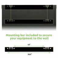 Navepoint 9U Deluxe IT Wallmount Cabinet Enclosure 19-Inch Server Network Rack With Locking Glass Door 16-Inches... N6