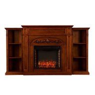 Chantilly Bookcase Electric Fireplace - Autumn Oak