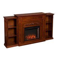Chantilly Bookcase Electric Fireplace - Autumn Oak N3