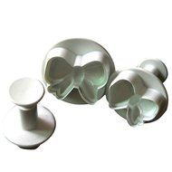 Fashionclubs 3pcs Bow Knot Biscuit Cookie Fondant Plunger Cutter Mold (D)