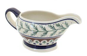 Polish Pottery Evergreen Gravy Bowl