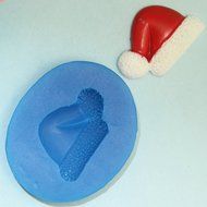 3pcs Silicone Cake Mold Fondant Cake Decorating Tools Silicone Cake Mould Christmas Set(Christmas hat/Santa Clause... N3