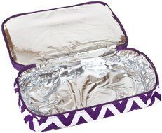 Ever Moda Casserole Tote Bag, Zig Zag Chevron (Purple) N3