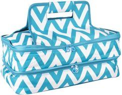 Ever Moda Casserole Tote Bag, Zig Zag Chevron (Purple) N5