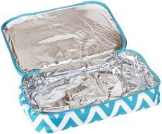 Ever Moda Casserole Tote Bag, Zig Zag Chevron (Purple) N7