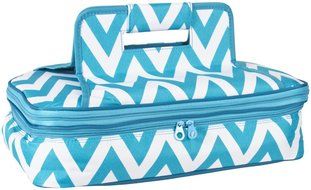 Ever Moda Casserole Tote Bag, Zig Zag Chevron (Purple) N8
