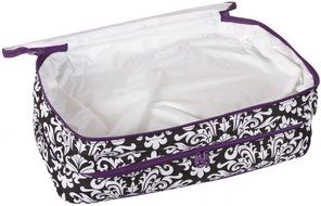 Ever Moda Casserole Tote Bag, Zig Zag Chevron (Purple) N10