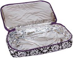 Ever Moda Casserole Tote Bag, Zig Zag Chevron (Purple) N11