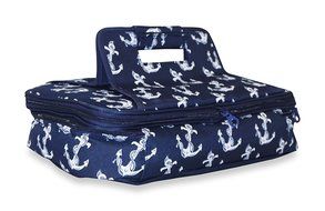 Ever Moda Casserole Tote Bag, Zig Zag Chevron (Purple) N16