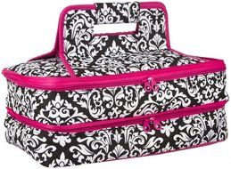 Ever Moda Casserole Tote Bag, Zig Zag Chevron (Purple) N21