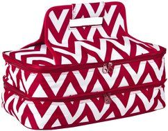 Ever Moda Casserole Tote Bag, Zig Zag Chevron (Purple) N25