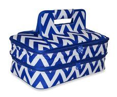 Ever Moda Casserole Tote Bag, Zig Zag Chevron (Purple) N37