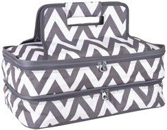 Ever Moda Casserole Tote Bag, Zig Zag Chevron (Purple) N41