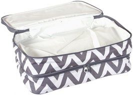 Ever Moda Casserole Tote Bag, Zig Zag Chevron (Purple) N42