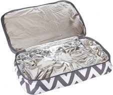 Ever Moda Casserole Tote Bag, Zig Zag Chevron (Purple) N43