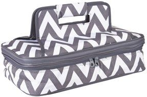 Ever Moda Casserole Tote Bag, Zig Zag Chevron (Purple) N44