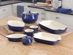Denby Oven to Table Medium Oblong Casserole, Blue N2