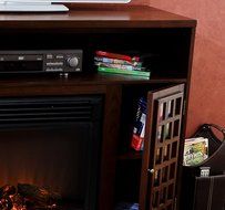 Akita Espresso Media Electric Fireplace N4