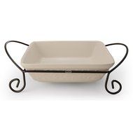 Signature Chelsea 8" Square Baker with Caddy - Ivory