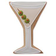 Martini Glass Cookie and Fondant Cutter - Ann Clark - 4.8 Inches - US Tin Plated Steel N3