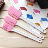 Silicone Cream Spatula Cream Brush Baking Oil Brush Mixing Shovel Butter Scraper Flour Scrapers 3Pc/Set N3