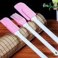 Silicone Cream Spatula Cream Brush Baking Oil Brush Mixing Shovel Butter Scraper Flour Scrapers 3Pc/Set N4