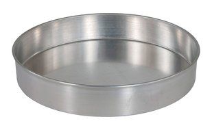 Crestware CP122 Round Aluminum Cake Pan, 12 by 2", Silver