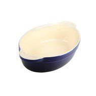 Denby Oven to Table 10-Inch Oval Casserole, 1.6-Liter, Blue