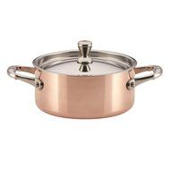 Ruffoni 30851 Symphonia Cupra Covered Mini Casserole, Stainless Steel, 4.75 Inch, Copper