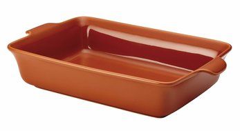 Anolon Vesta Stoneware 9-Inch x 13-Inch Rectangular Baker, Persimmon Orange