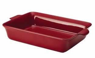 Anolon Vesta Stoneware 9-Inch x 13-Inch Rectangular Baker, Persimmon Orange N3