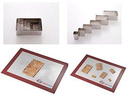 Euro Tins Rectangulaire Emporte pi&egrave;ces Moule a Patisserie Biscuit D&eacute;couper lot de 6