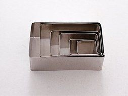 Euro Tins Rectangulaire Emporte pi&egrave;ces Moule a Patisserie Biscuit D&eacute;couper lot de 6 N2