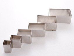 Euro Tins Rectangulaire Emporte pi&egrave;ces Moule a Patisserie Biscuit D&eacute;couper lot de 6 N3