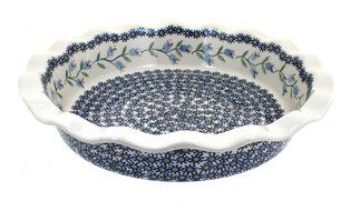 Polish Pottery Tulip Pie Plate