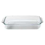 Pyrex Basics 3 Quart Glass Oblong Baking Dish with Red Plastic Lid - 9 inch x 13 Inch by Pyrex N4